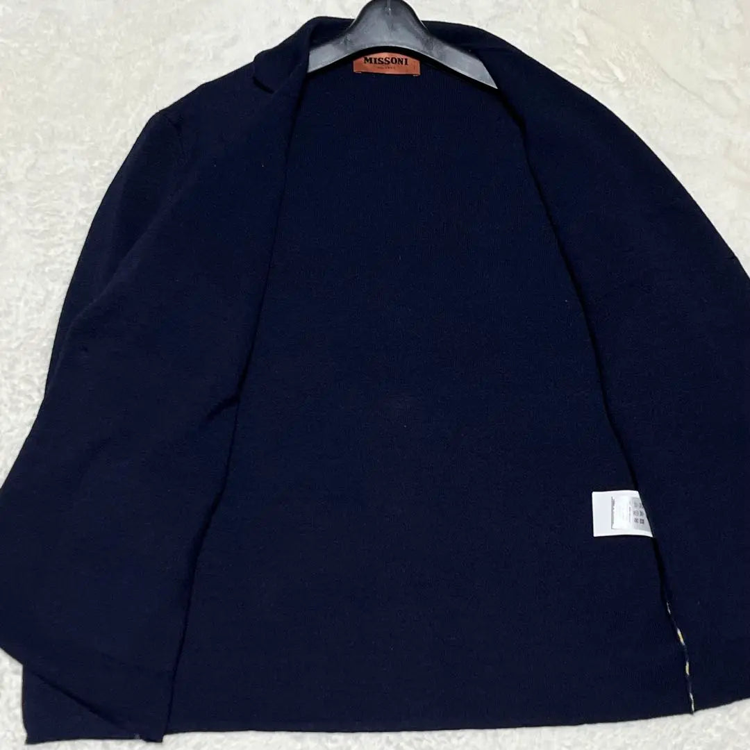 Current/Extremely beautiful MISSONI Missoni knit jacket Navy Italy