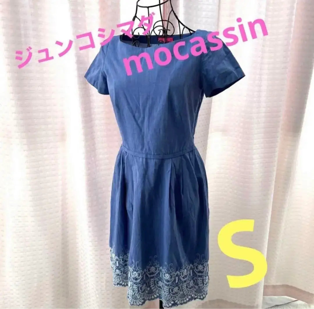 [Buen estado] Vestido con bordado de encaje Junko Shimada 100% algodón talla S