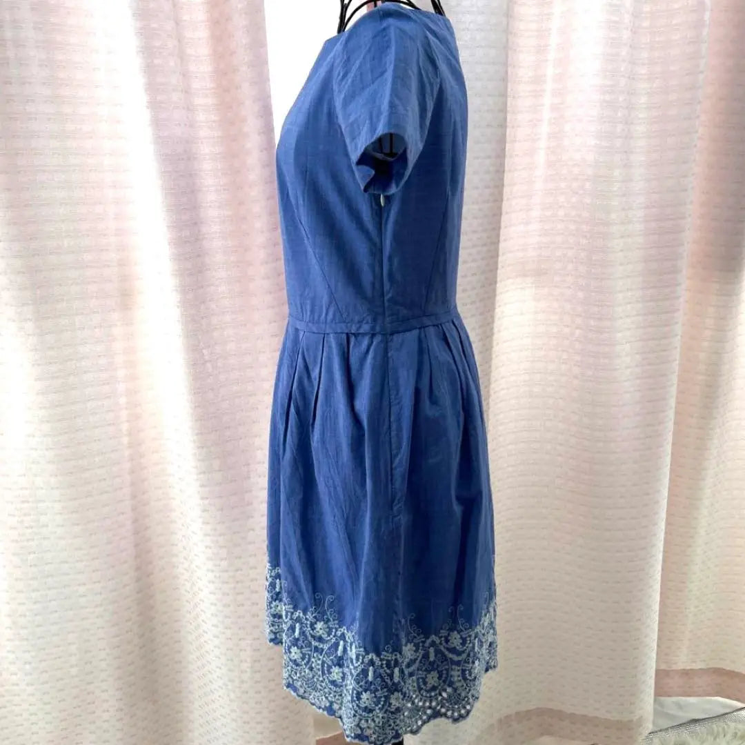 [Good condition] Junko Shimada lace embroidery dress 100% cotton S size