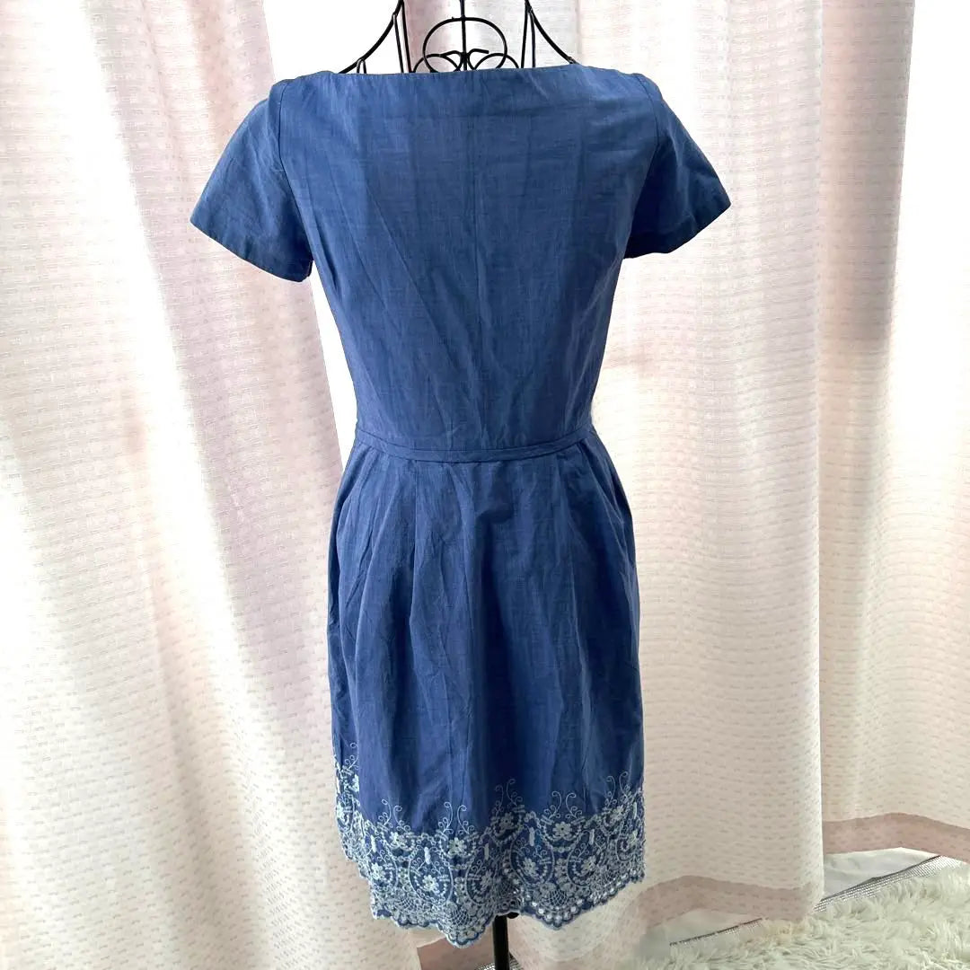 [Good condition] Junko Shimada lace embroidery dress 100% cotton S size