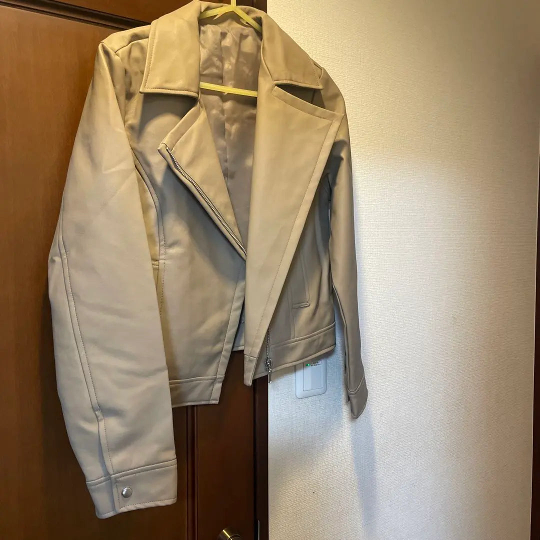 MARBLE Beige Single Rider Jacket M