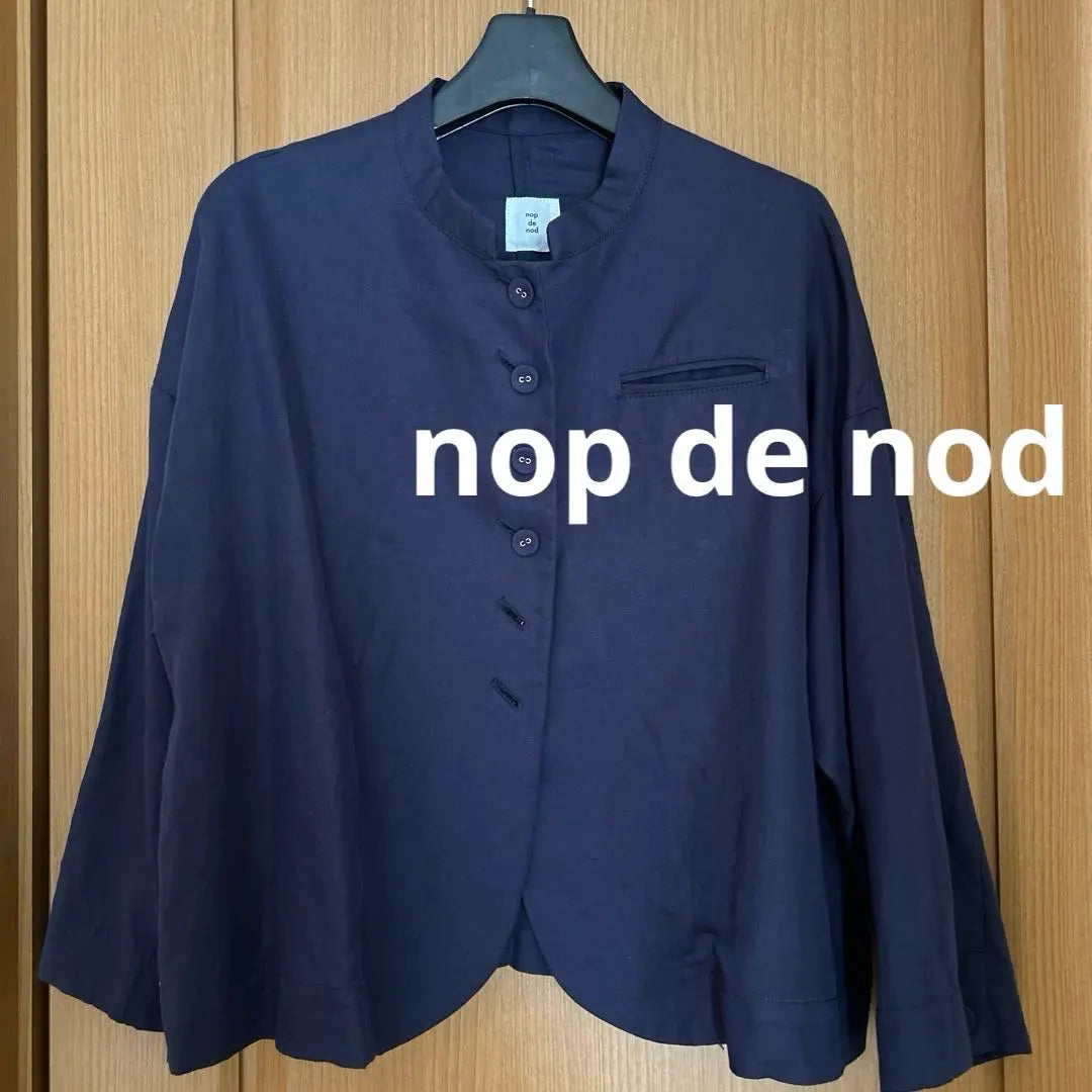 [NOP DE NOD] Noppdunod/Stand Color Chaqueta Material Hempa | 【nop de nod】ノップドゥノッド/スタンドカラー ジャケット 麻綿素材