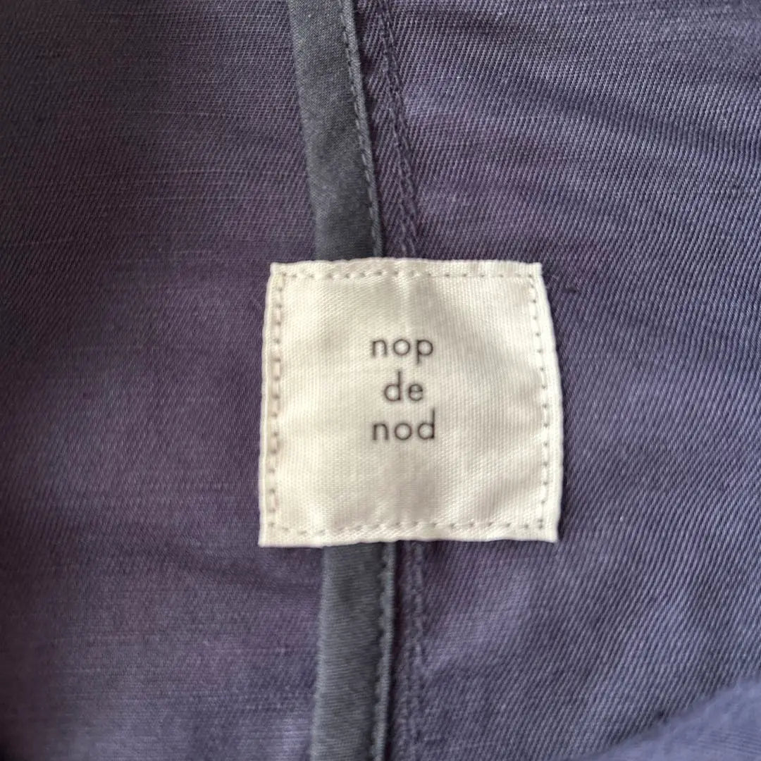 [NOP DE NOD] Noppdunod/Stand Color Chaqueta Material Hempa | 【nop de nod】ノップドゥノッド/スタンドカラー ジャケット 麻綿素材