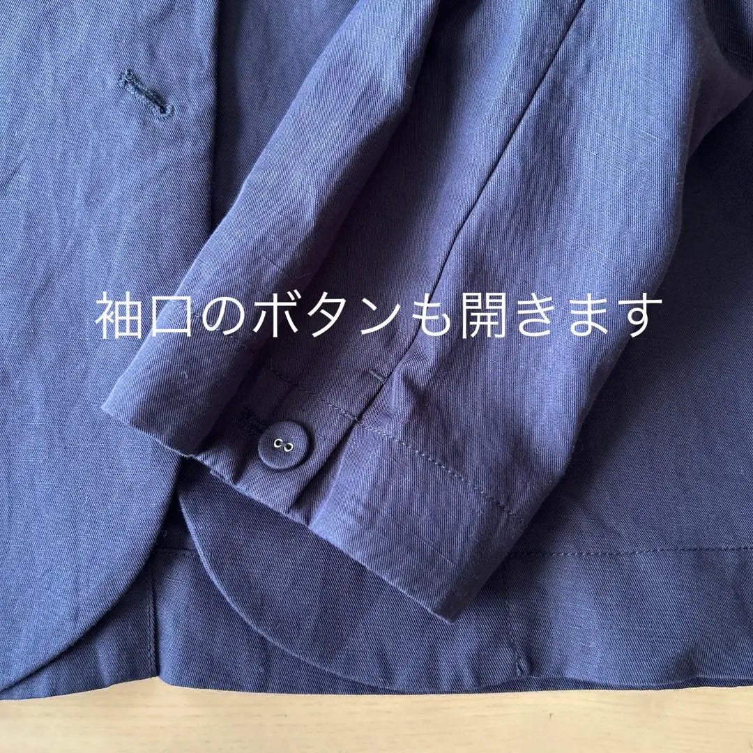 [NOP DE NOD] Noppdunod/Stand Color Chaqueta Material Hempa | 【nop de nod】ノップドゥノッド/スタンドカラー ジャケット 麻綿素材