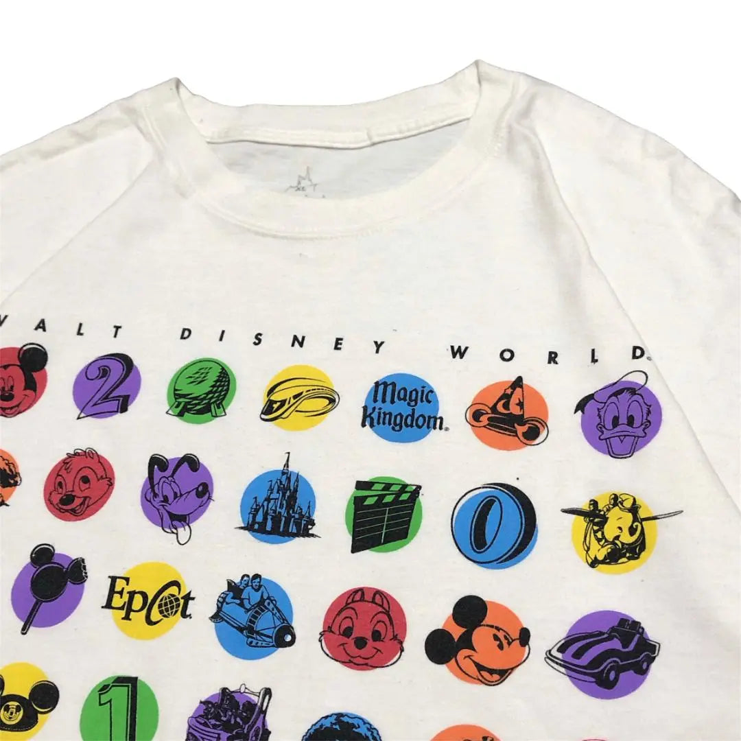 Disney World Short Sleeve T-shirt Mickey Mouse Character Summer Clothing Q35①