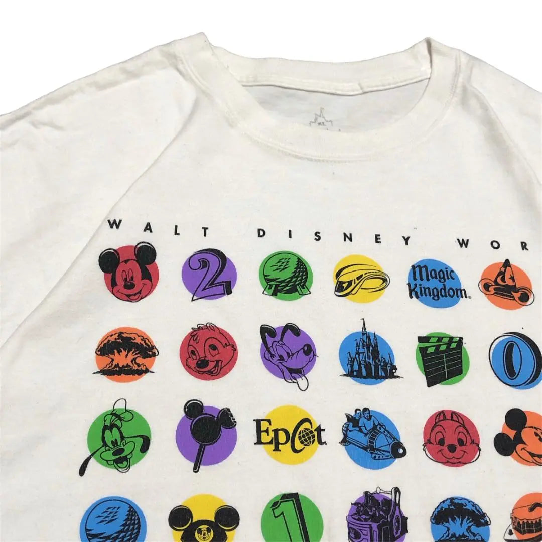 Disney World Short Sleeve T-shirt Mickey Mouse Character Summer Clothing Q35①