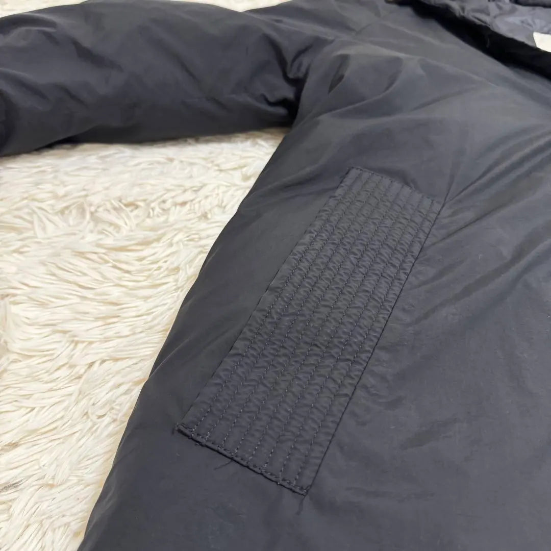 Raro ✨MONCLER Plumón Piel de cabra negra Piel auténtica Talla 0