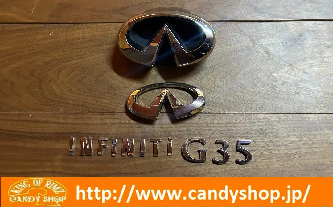 [Used] INFINITI G35 emblem front and rear set★V35 Skyline USDM