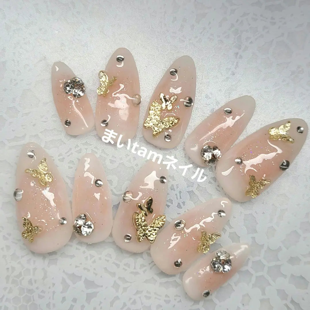 Nail tip, mass-produced, order, butterfly, one-hon, cheek nail, gel nail