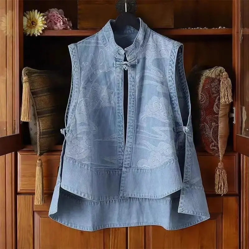 Popular new product, first come, first served, denim vest, sleeveless waistcoat, stylish outerwear