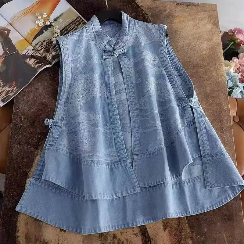 Popular new product, first come, first served, denim vest, sleeveless waistcoat, stylish outerwear