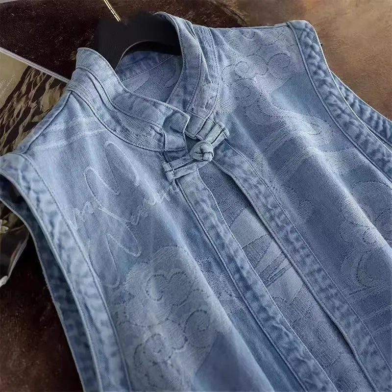 Popular new product, first come, first served, denim vest, sleeveless waistcoat, stylish outerwear