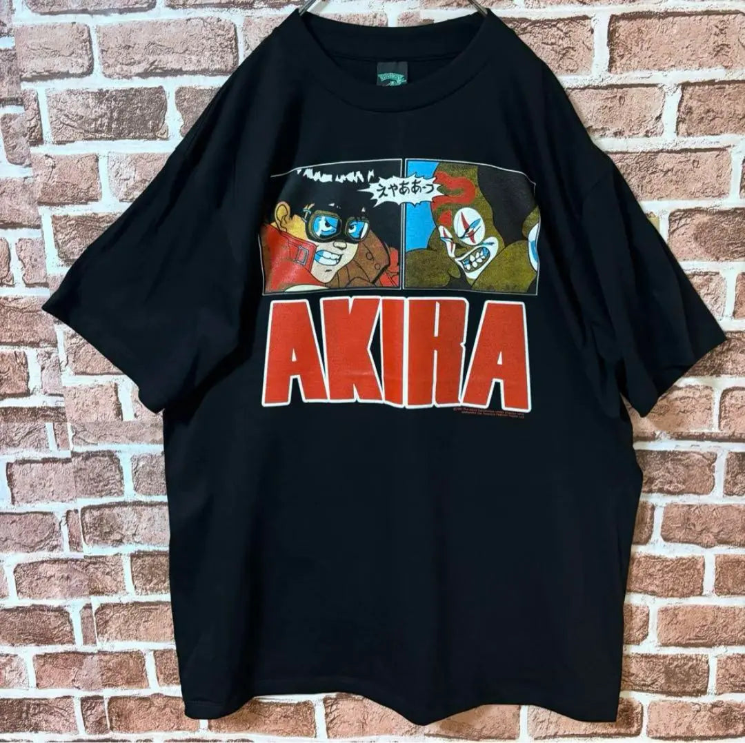 [Muy popular❗️] Akira☆Logotipo grande, impresión a doble cara, camiseta, negra, nueva, sin usar