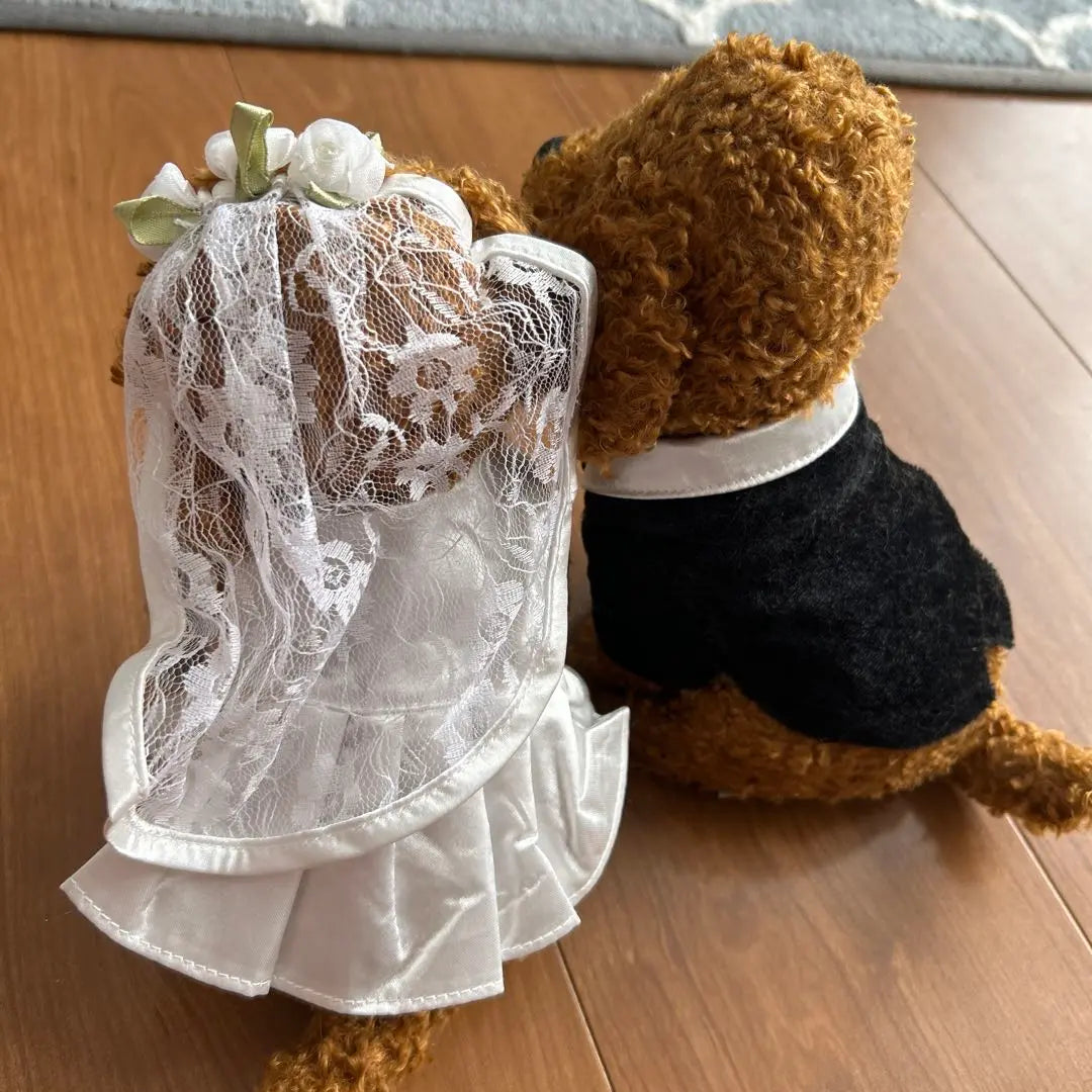 Wedding Doll Set Dog Toy Poodle with Tag