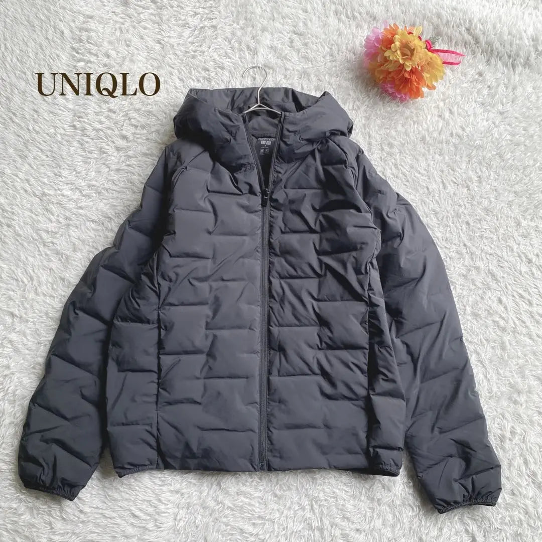 UNIQLO PUFF TECH [M] Chaqueta de plumón ecológica con capucha, ligera