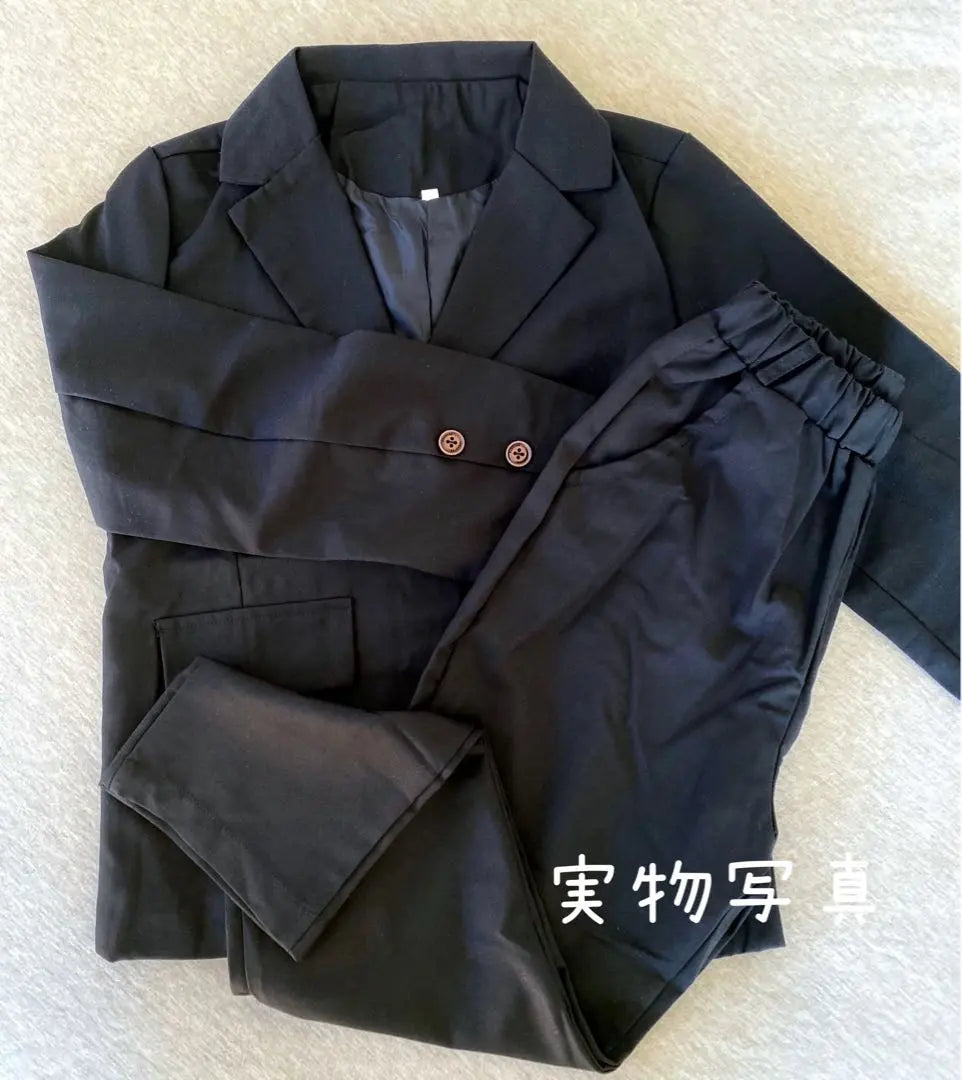 ♡ Formal pants suit black ♡ 140 blouse set for girls