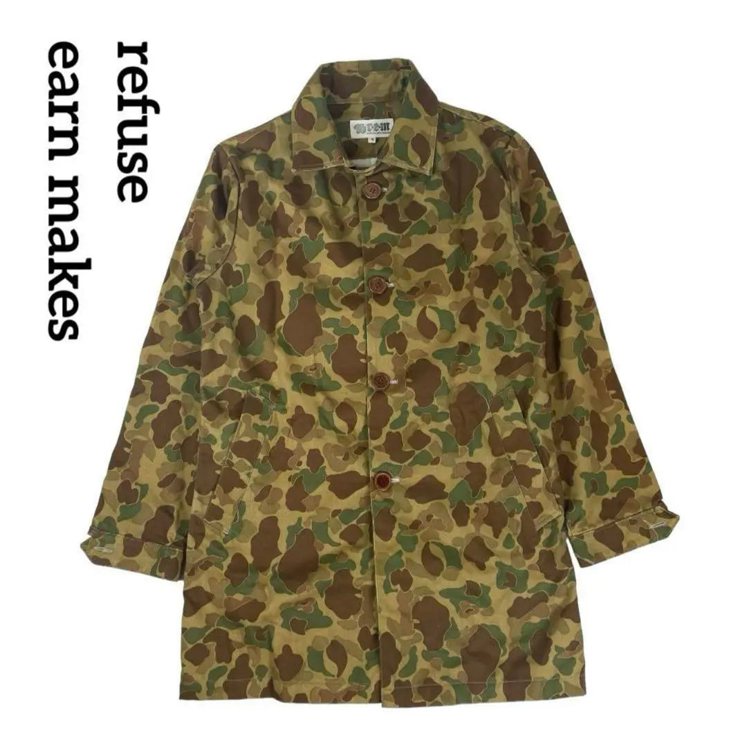 R.E.M refuse earn makes camouflage military jacket