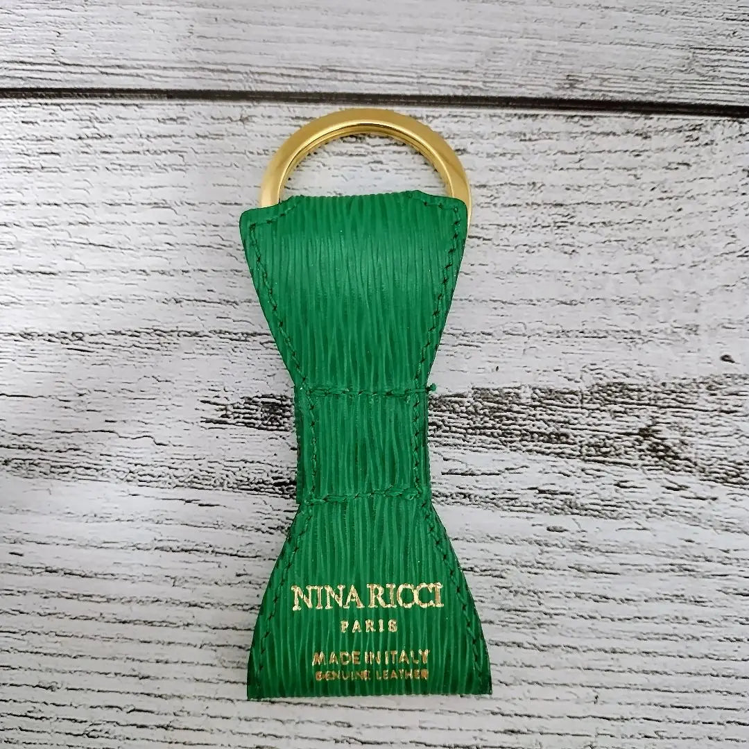 NINA RICCI Key Case Key Ring Ribbon Green