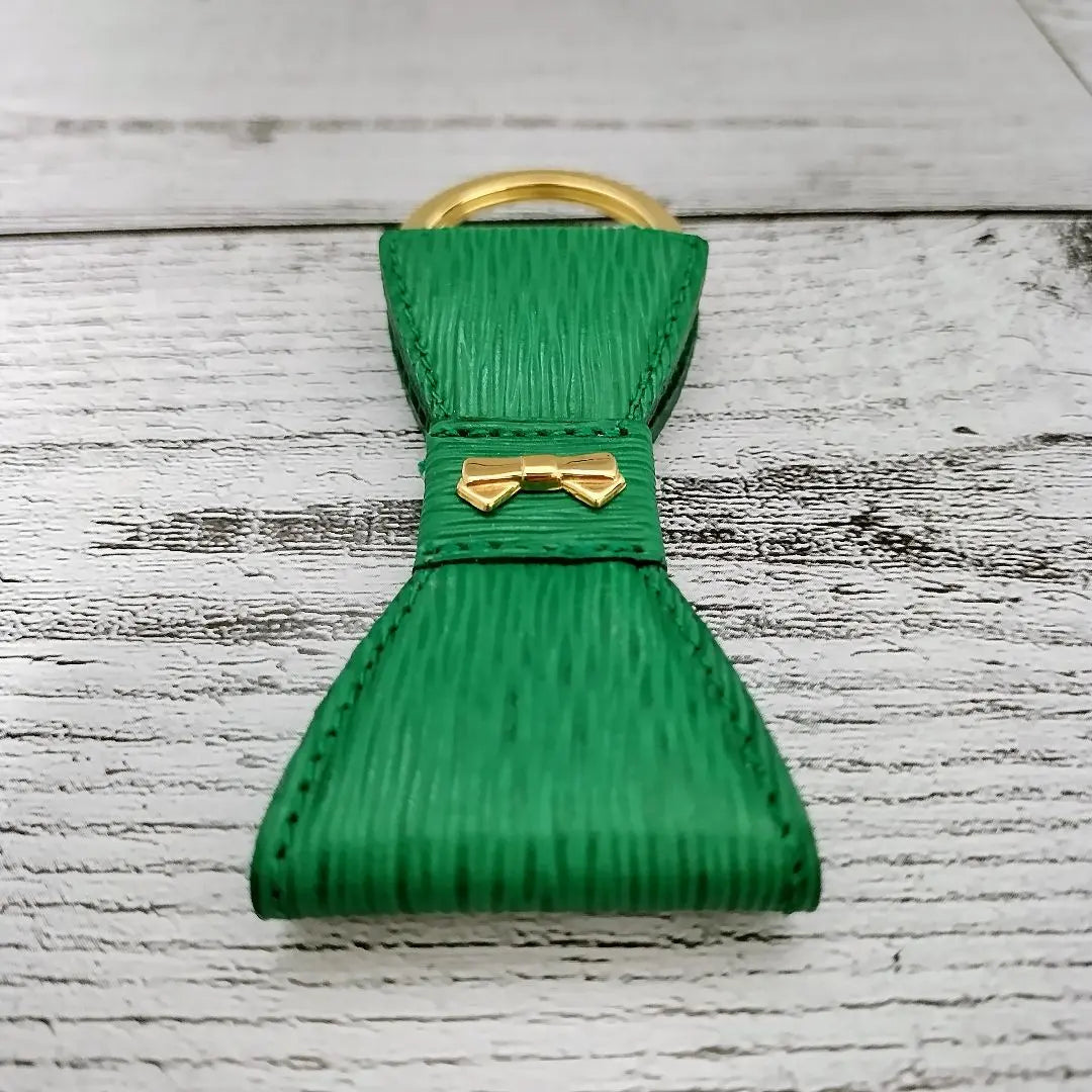 NINA RICCI Key Case Key Ring Ribbon Green