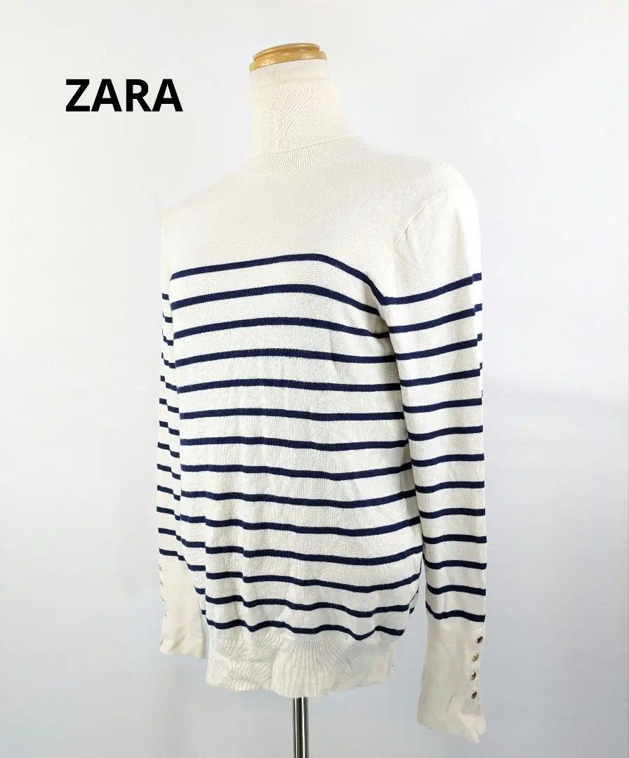 [ZARA] ZARA knit striped M long sleeve stretch