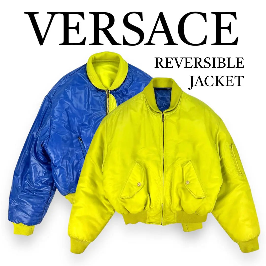 [Super God Rare] VERSACE Chaqueta bomber reversible Versace | 【超神レア】 VERSACE ヴェルサーチ リバーシブル ボンバージャケット