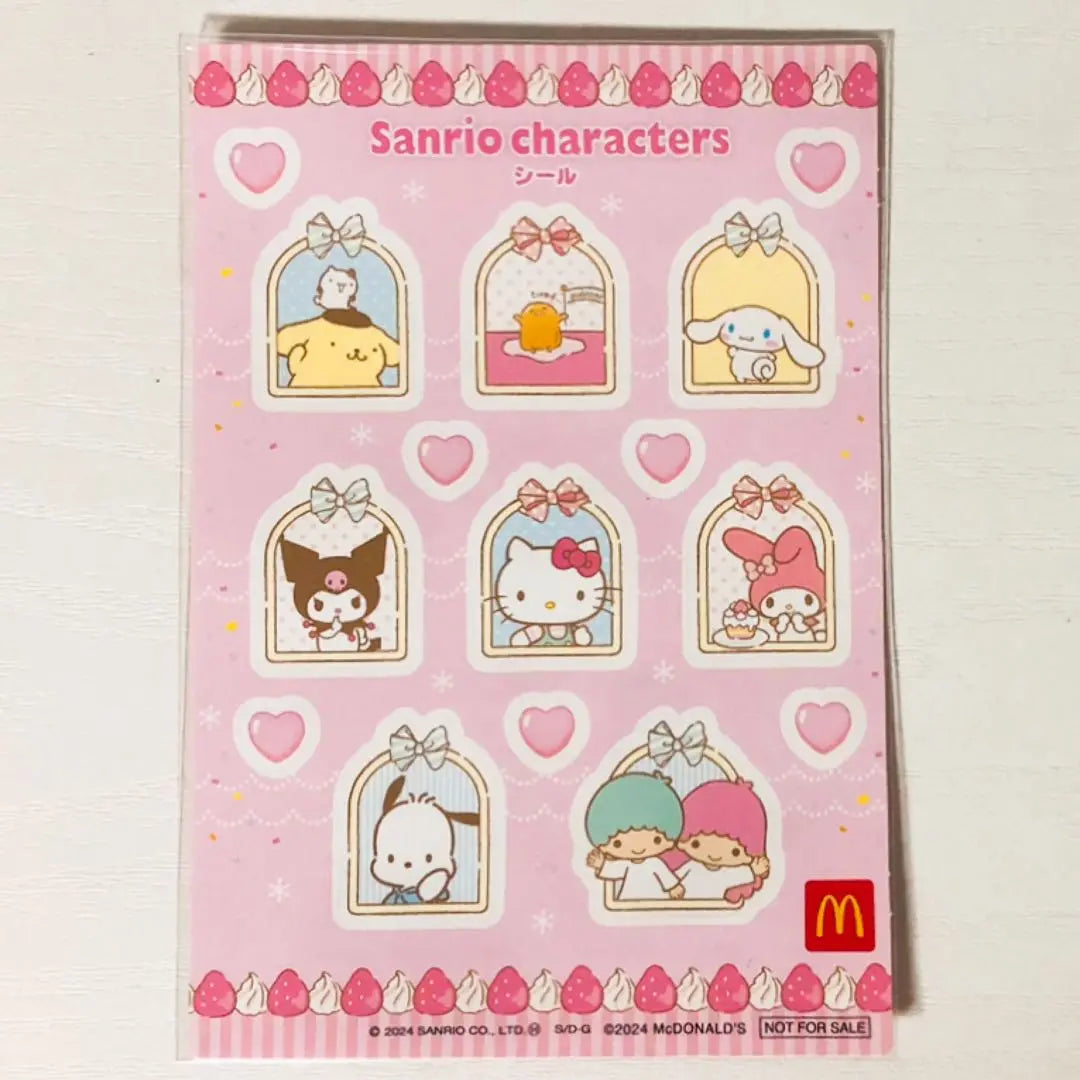 New ★Unused ★Happy set ★Sanrio ★Sticker & Postcard ★3-piece set