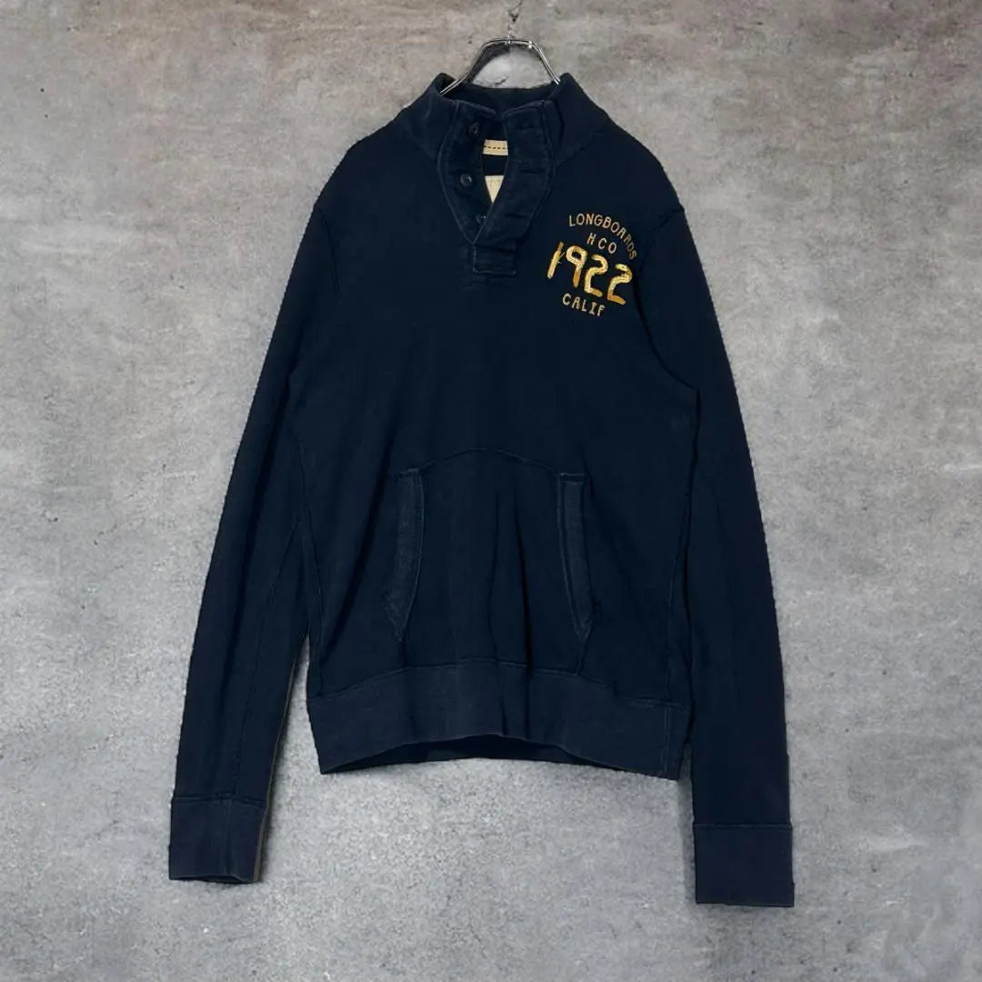 Hollister HOLLISTER Sweatshirt Sweatshirt Button US L Navy