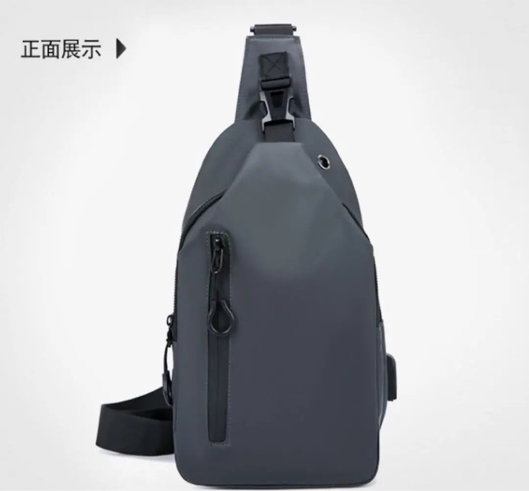 Bolso para cadáveres bandolera diagonal gris bolso bandolera impermeable ligero y de gran capacidad | ボディバッグ 斜めがけショルダー グレー 軽量 大容量 防水 ショルダーバッグ