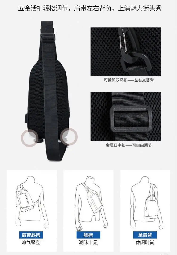 Bolso para cadáveres bandolera diagonal gris bolso bandolera impermeable ligero y de gran capacidad | ボディバッグ 斜めがけショルダー グレー 軽量 大容量 防水 ショルダーバッグ