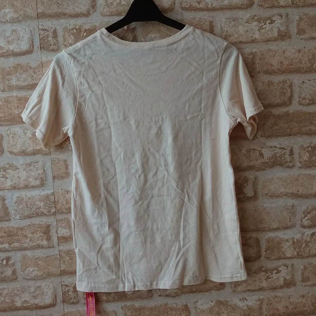 ★Very popular★Used★Yuzu BIG Print Half T★Cream★S