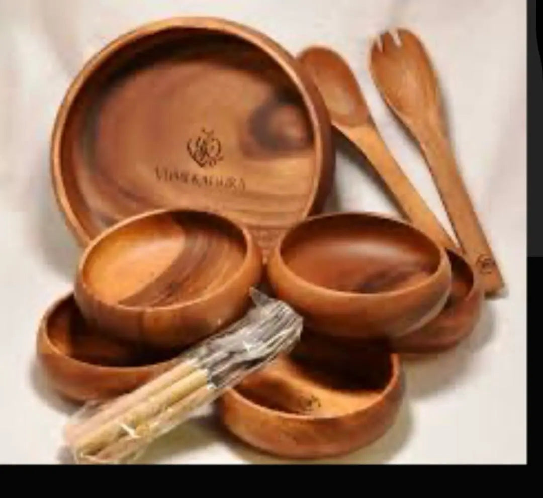 Katsura Yumi Wooden Salad Bowl Set