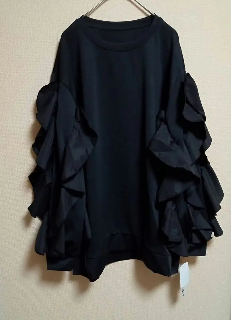 [MAITREYA 369] Brand new and unused ♡ ruffles ♡ top ♡ elegant 【M-L】 black