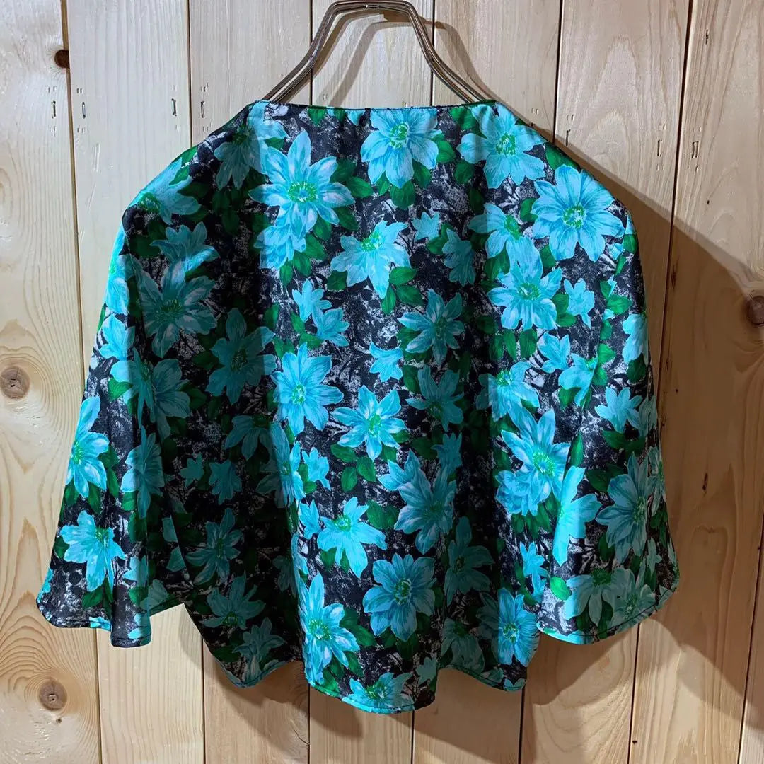 AE4325 ZARA Camisa Manga Corta Estampado Floral Verde Mujer 28 Pos | AE4325 ZARA ザラ 半袖シャツ グリーン花柄 レディース 28 ポス