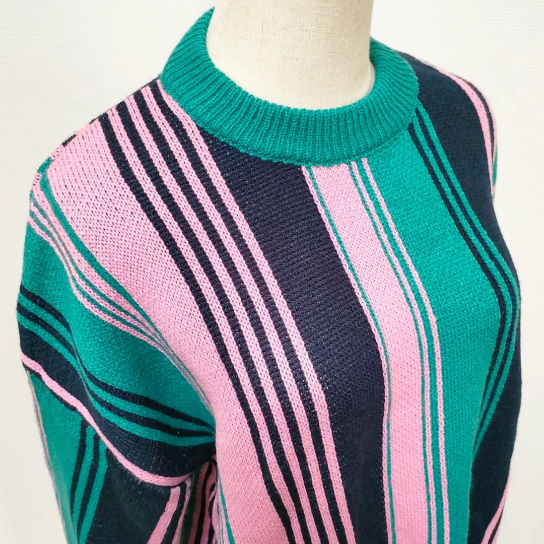 ⭐︎Good condition [DION] Multi-color striped knit FREE Korea 1455