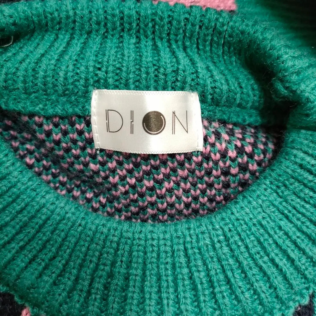 ⭐︎Good condition [DION] Multi-color striped knit FREE Korea 1455