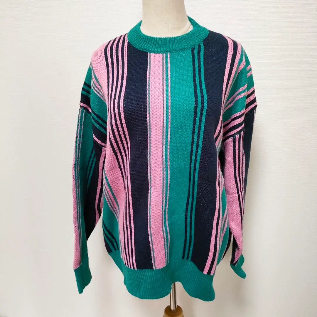 ⭐︎Good condition [DION] Multi-color striped knit FREE Korea 1455