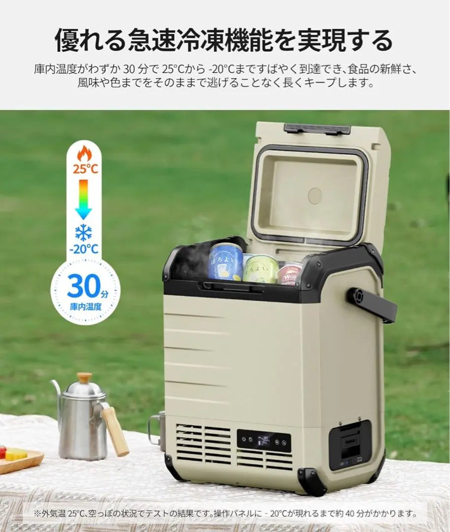 EENOUR Car Refrigerator D10 10L with Battery Compressor Type