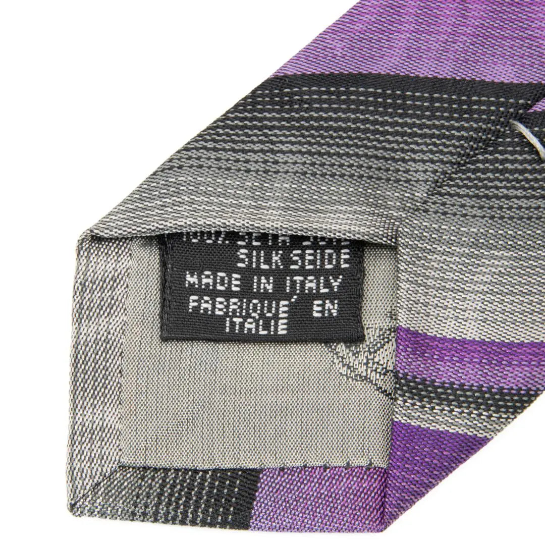 Vivienne Westwood Tie Like New Jacquard Purple Black Stripe