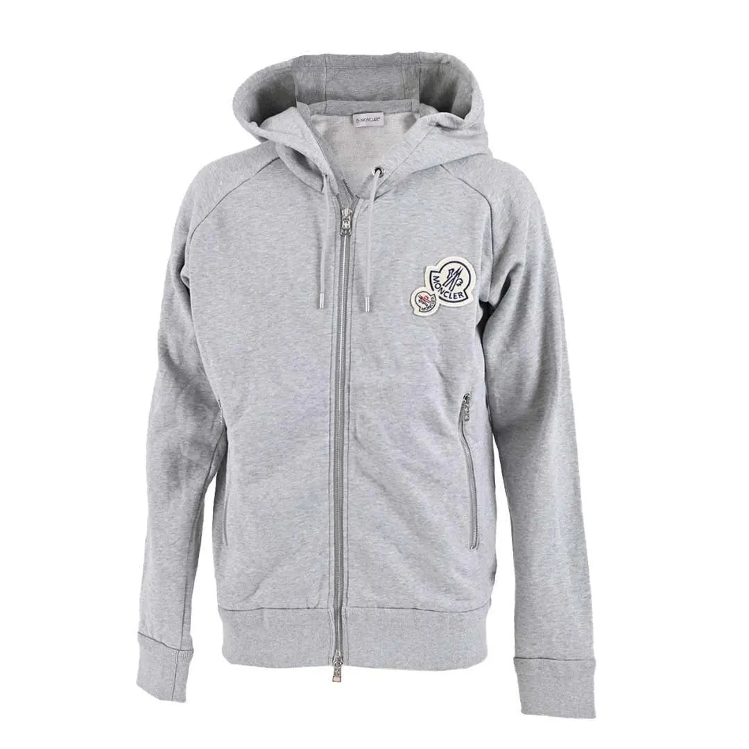 [Etiquetas no utilizadas] MONCLER Double Logo Zip Up Parker XL Gris | 【未使用タグ付き】MONCLER ダブルロゴ ジップアップパーカー XL グレー