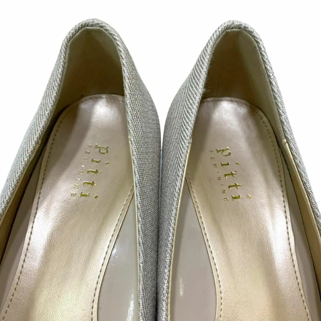 ★Good condition★ Pitti (24) Pumps Wedge Sole Almond Toe Classic