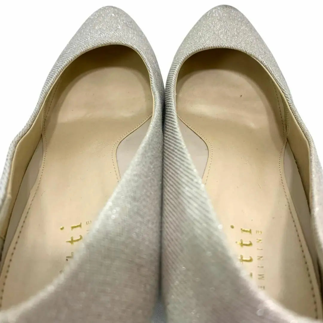 ★Good condition★ Pitti (24) Pumps Wedge Sole Almond Toe Classic