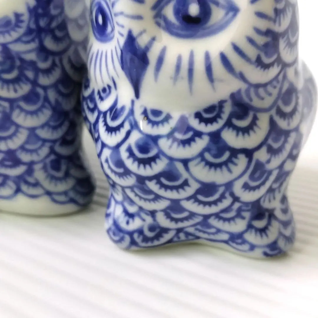 Owl owl dyed pottery figurine lucky charm object bird interior entrance decoration