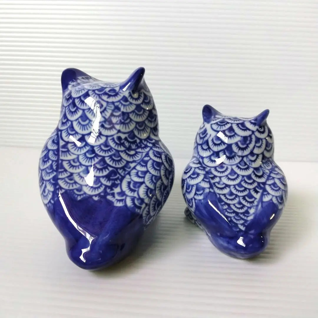 Owl owl dyed pottery figurine lucky charm object bird interior entrance decoration