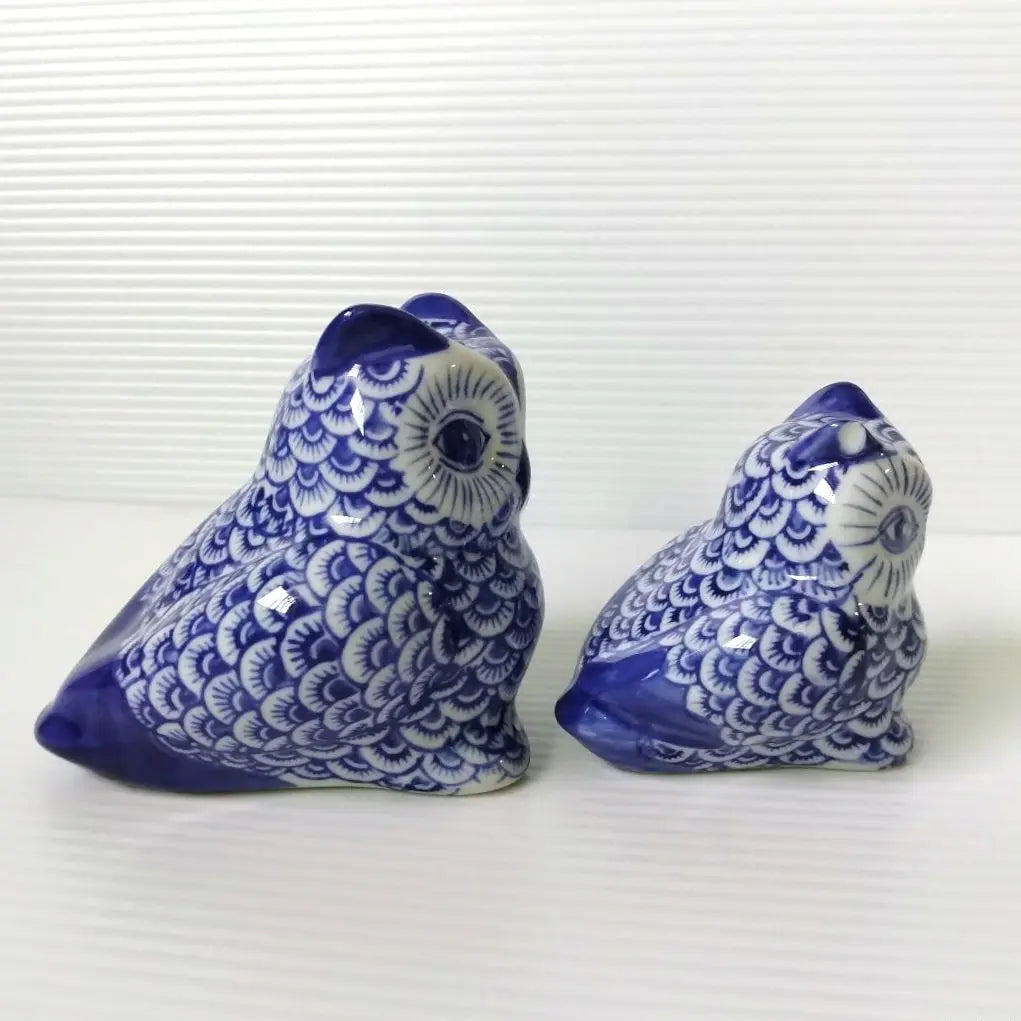 Owl owl dyed pottery figurine lucky charm object bird interior entrance decoration