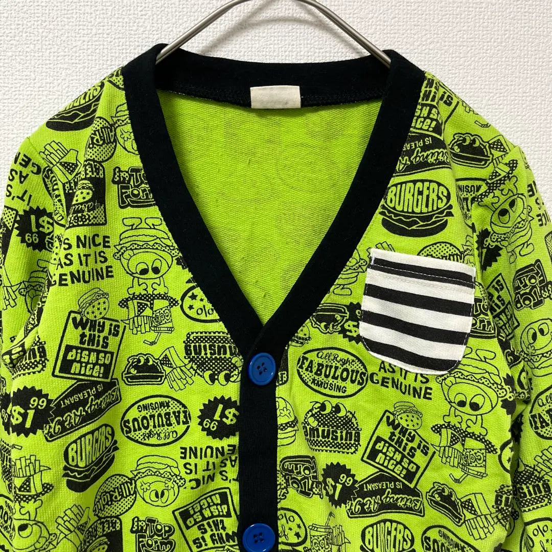 SHORH KID'S Show Kids Cardigan 120 Children's Clothing Yellow Green