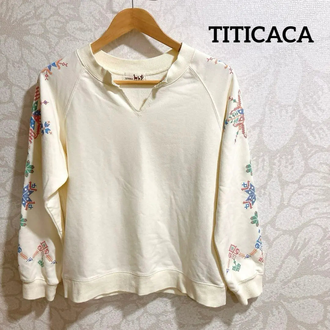 TITICACA Sweatshirt Tops Embroidery Women