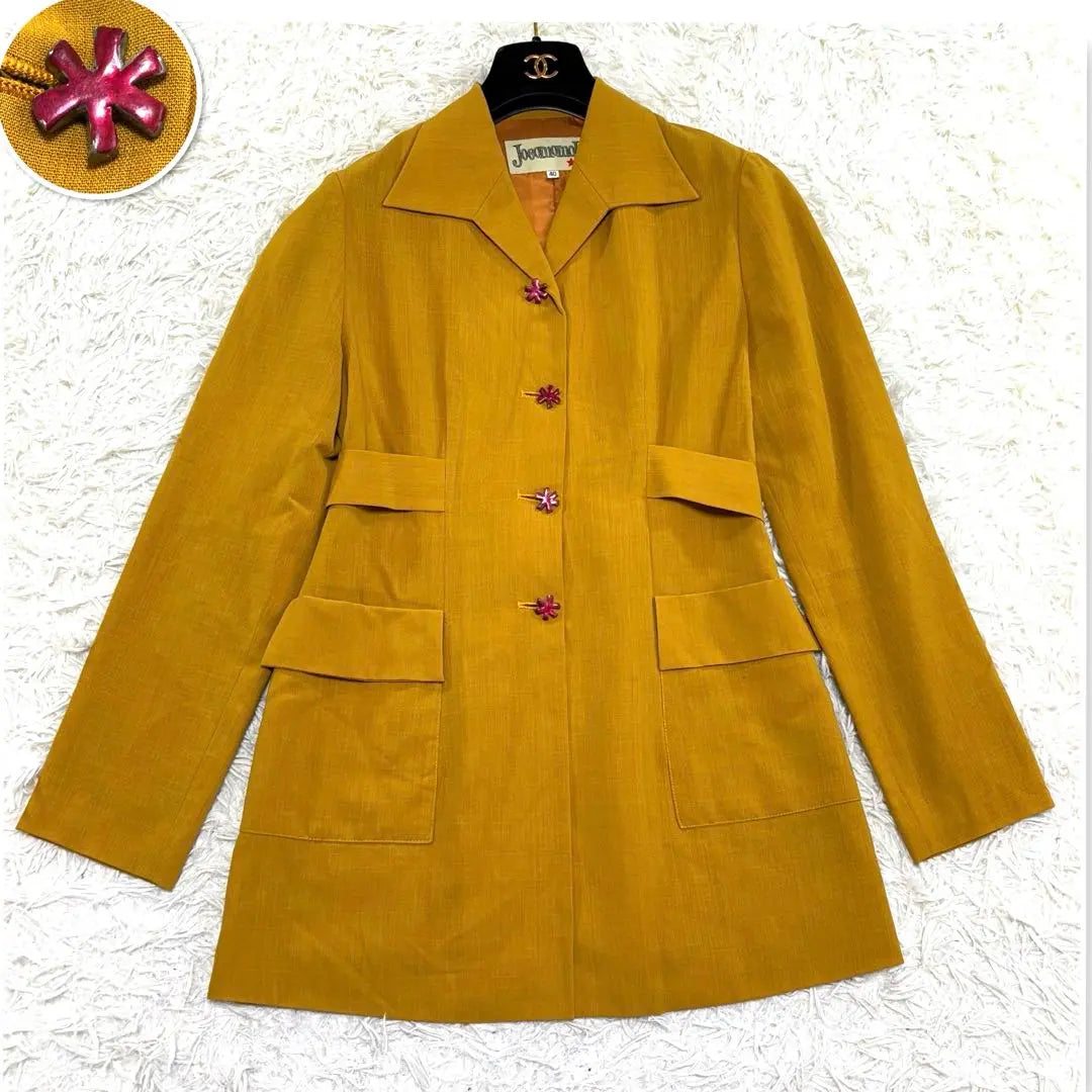 Beautiful condition Hokomomora jacket L, carefully selected buttons, A-line, wool, early spring coat