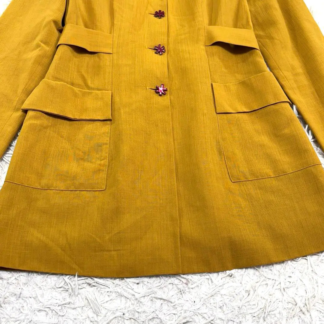 Beautiful condition Hokomomora jacket L, carefully selected buttons, A-line, wool, early spring coat