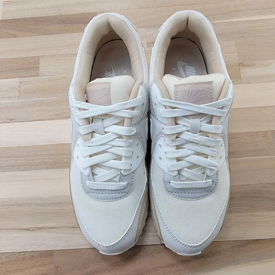 Nike Air Max 90 Mujer Blanco/Beige 25cm | ナイキ ウィメンズ エアマックス90 ホワイト/ベージュ 25cm