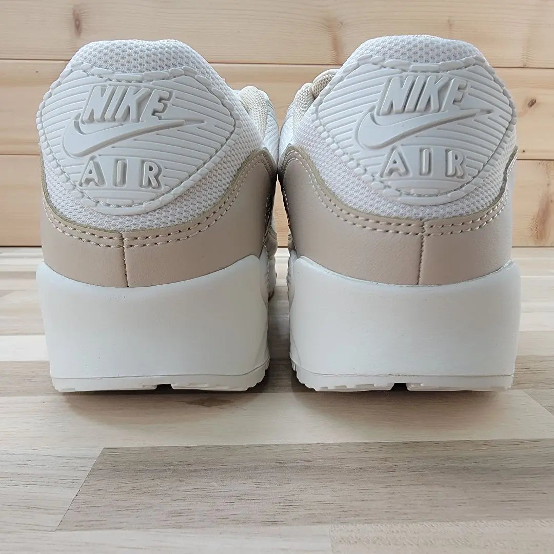 Nike Air Max 90 Mujer Blanco/Beige 25cm | ナイキ ウィメンズ エアマックス90 ホワイト/ベージュ 25cm